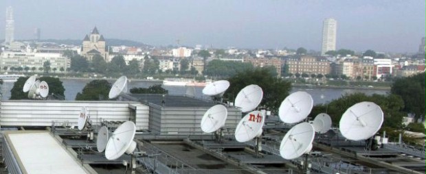Satelliten im Sendezentrum Köln-Deutz